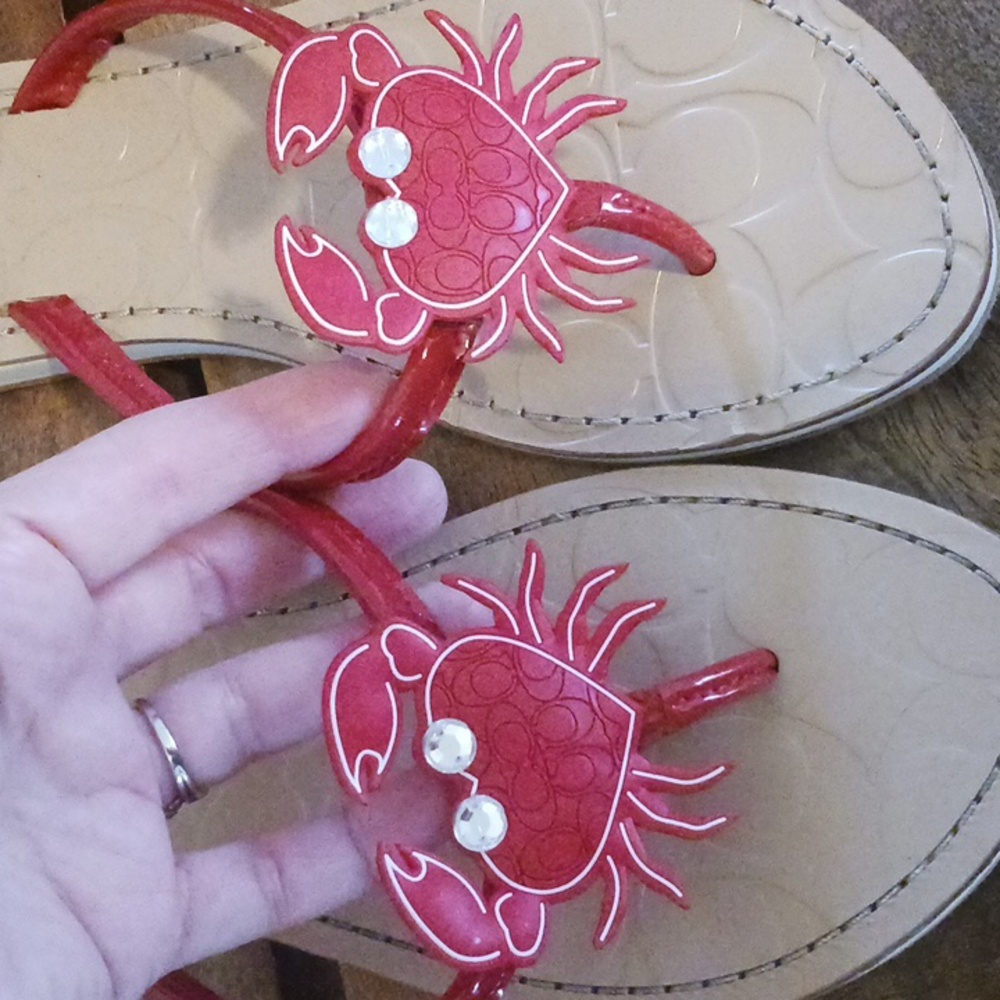 Coach Rare Marina Crab Slippers Size 8.5 - Picture 13 of 13